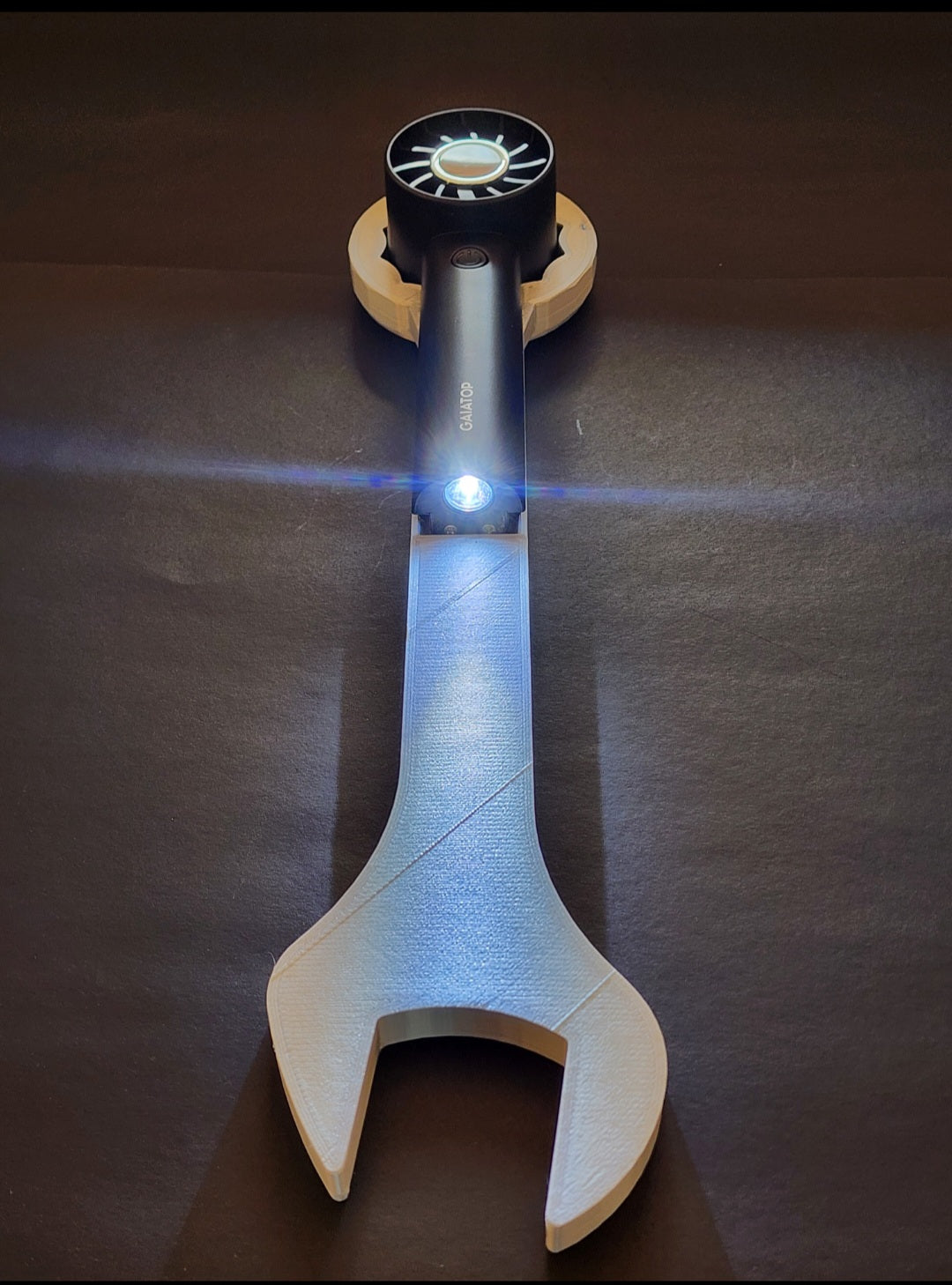 Fursuit wrench prop with fan